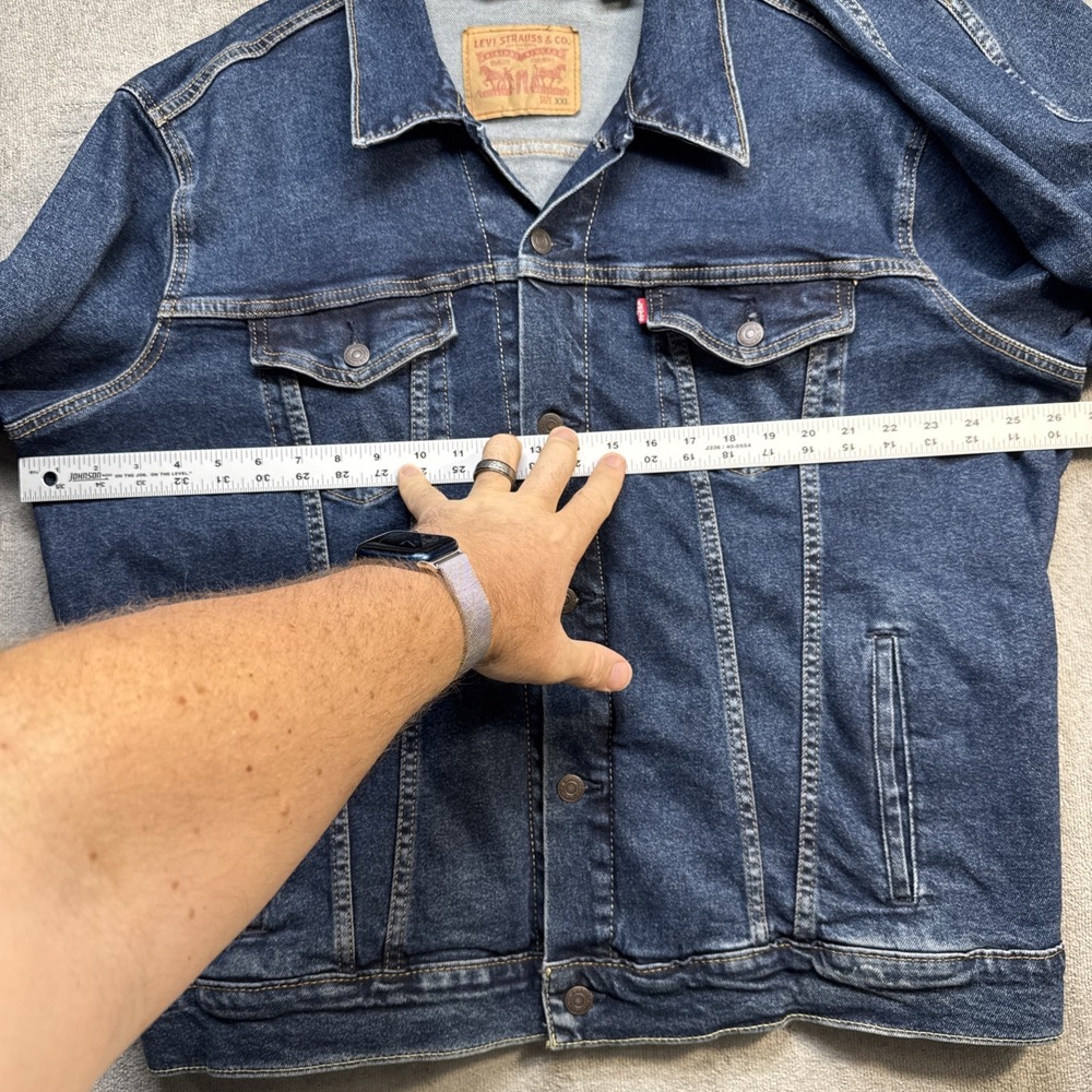 Levi's Men's‎ Trucker Jacket XXL Denim Blue Classic Jean Coat Levi Strauss - Picture 6 of 14